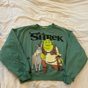 Green Shrek Graphic Sweatshirt